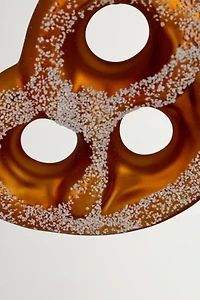 Salted Soft Pretzel Glass Ornament