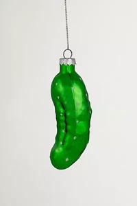 Green Pickle Glass Ornament