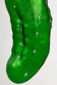 Green Pickle Glass Ornament