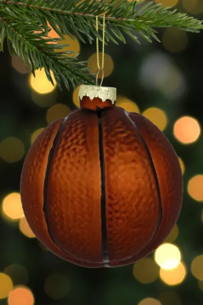 Basketball Glass Ornament