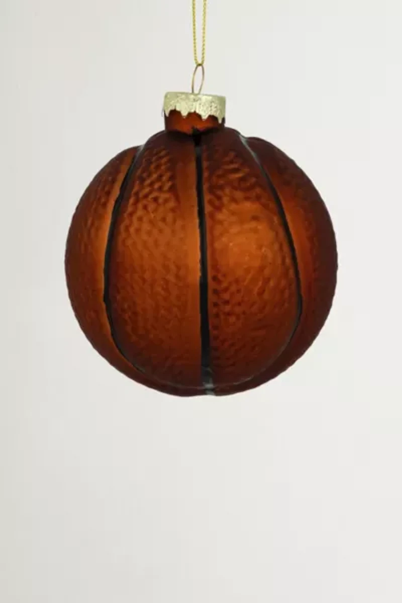 Basketball Glass Ornament