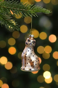 Leopard Glass Ornament