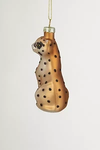 Leopard Glass Ornament