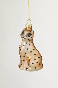 Leopard Glass Ornament