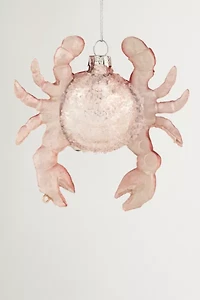 Shelled Crab Glass Ornament