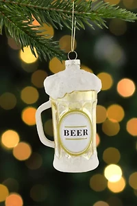 Frosty Beer Mug Glass Ornament