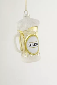 Frosty Beer Mug Glass Ornament