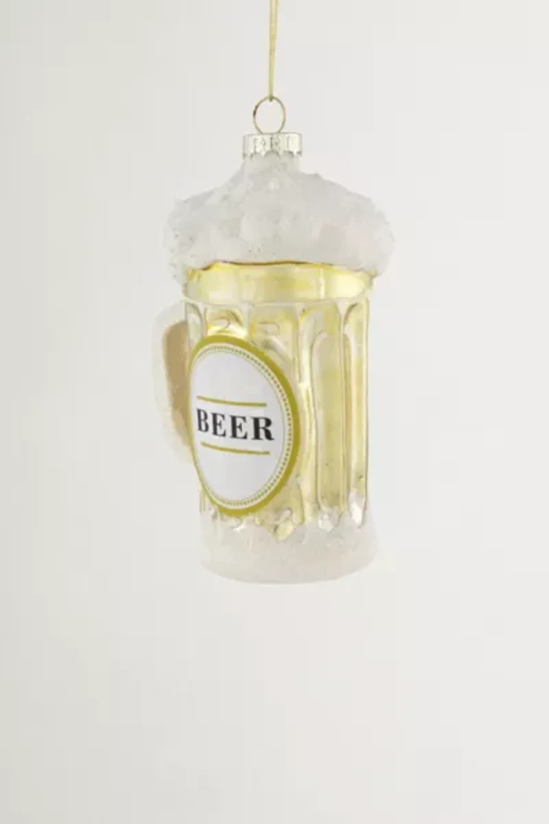 Frosty Beer Mug Glass Ornament