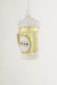 Frosty Beer Mug Glass Ornament