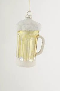 Frosty Beer Mug Glass Ornament