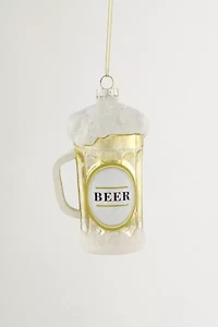 Frosty Beer Mug Glass Ornament