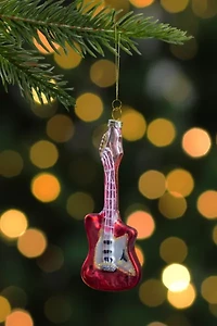 Bass Guitar Glass Ornament