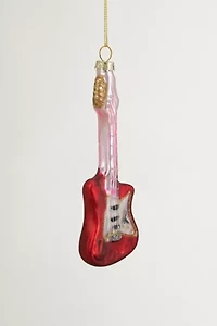 Bass Guitar Glass Ornament