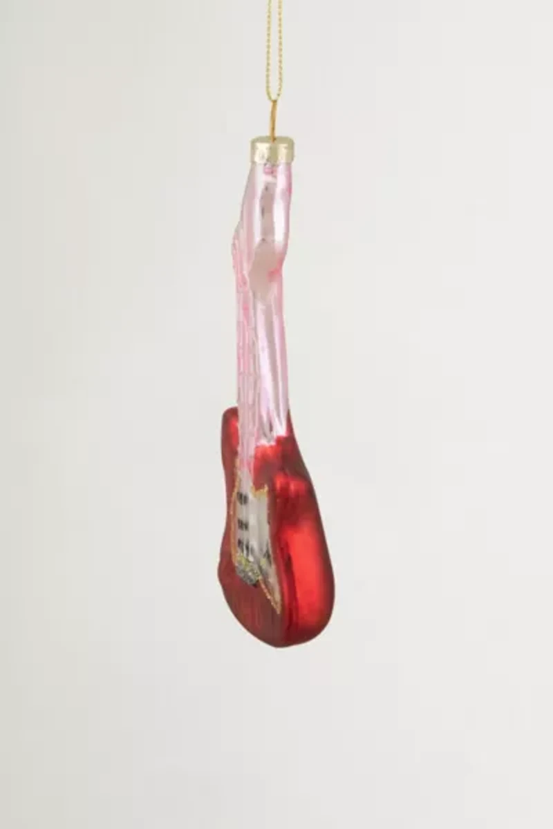 Bass Guitar Glass Ornament