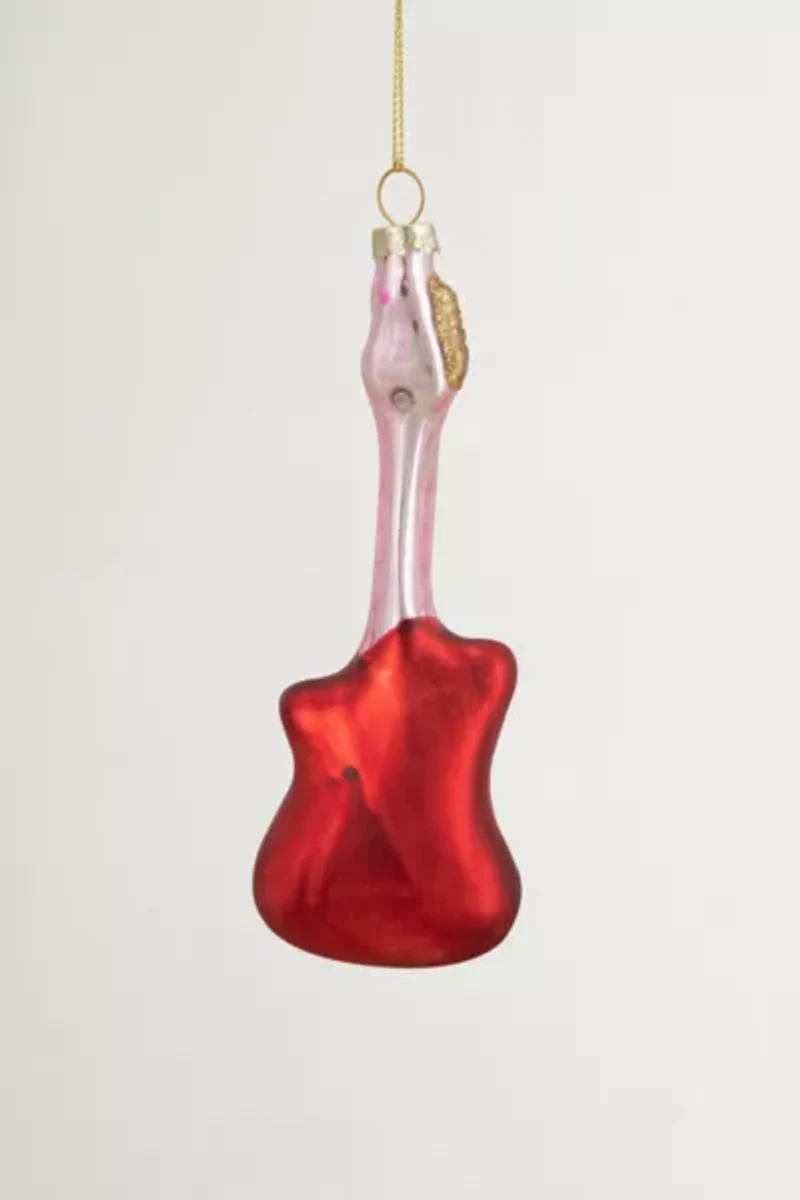 Bass Guitar Glass Ornament
