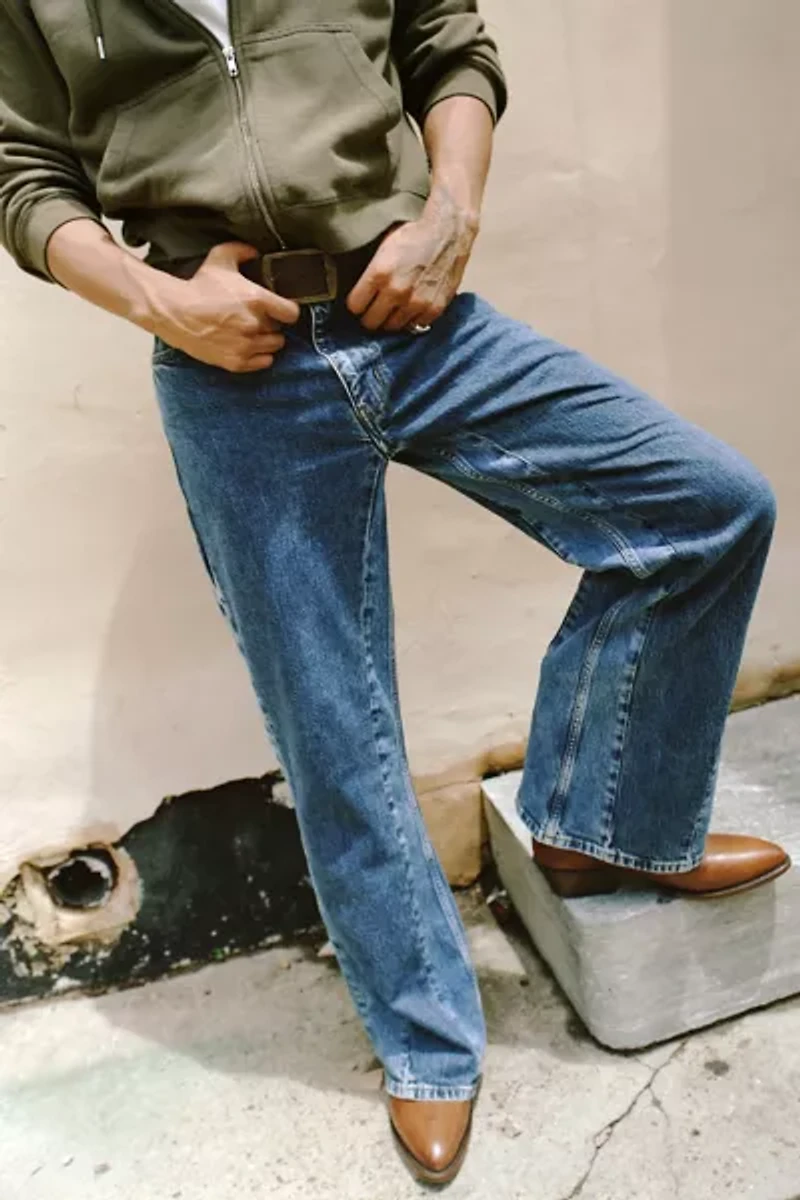 BDG Slacker Patch Panel Relaxed Flare Jean