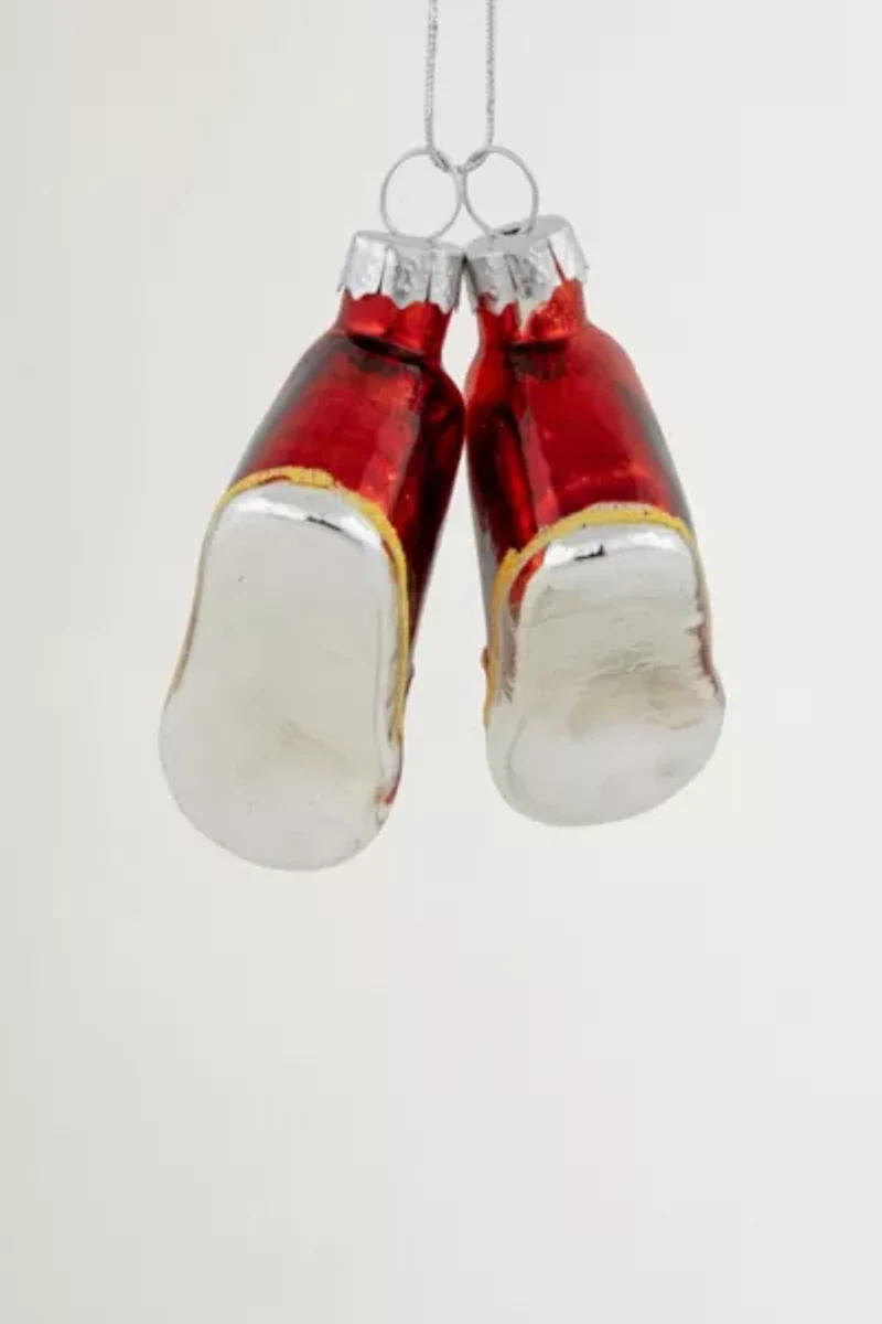 Red Sneakers Glass Ornament