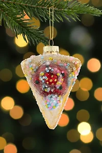 Slice of Cake Glass Ornament