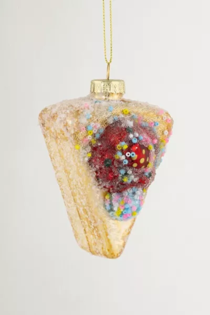 Slice of Cake Glass Ornament