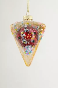Slice of Cake Glass Ornament