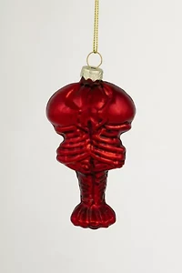 Shiny Lobster Glass Ornament