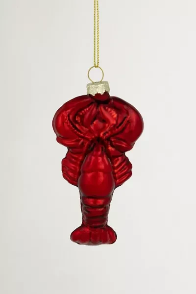 Shiny Lobster Glass Ornament