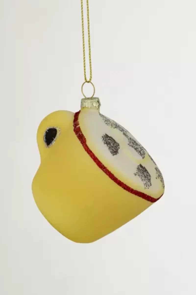 Glittered Cappucino Glass Ornament