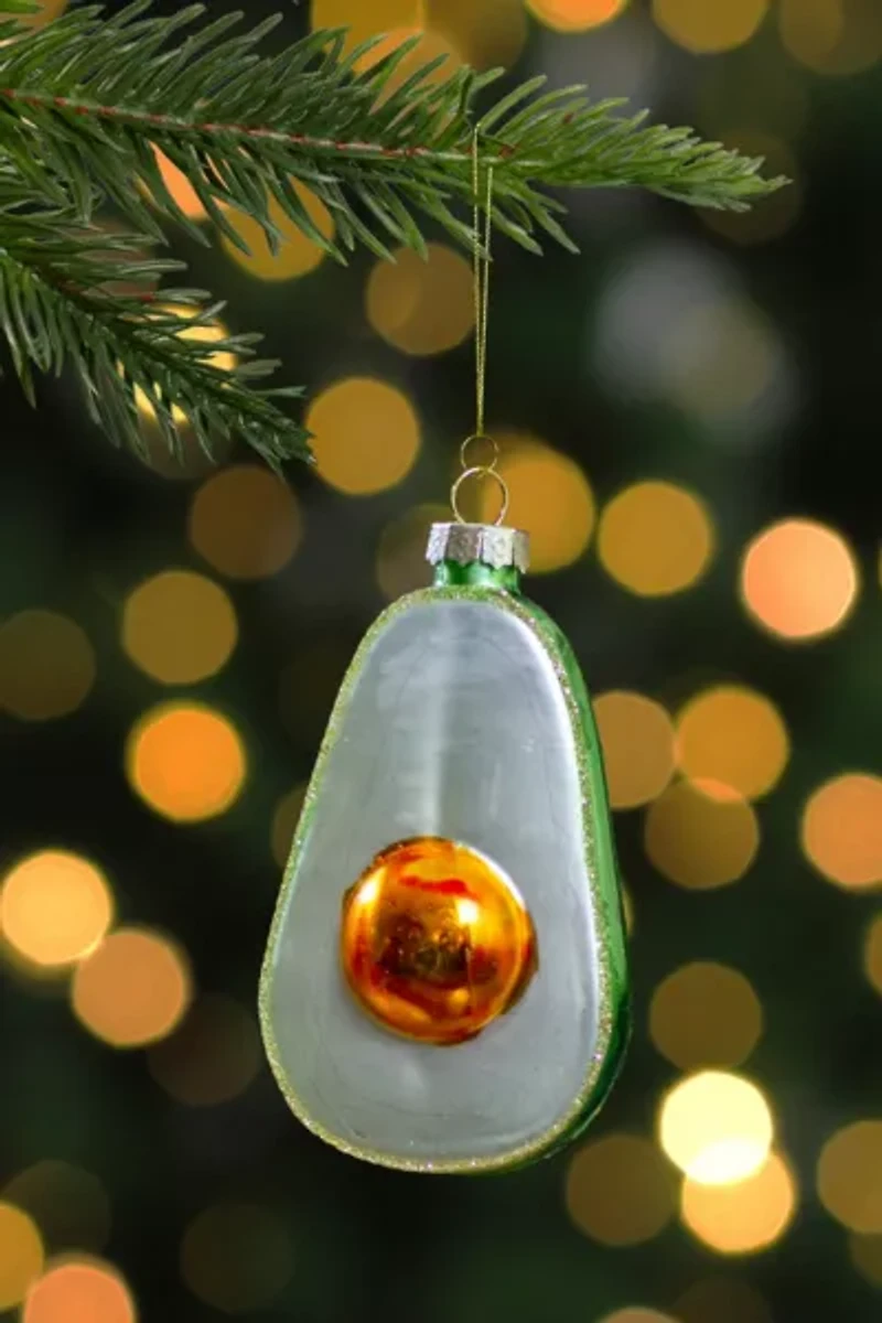 Avocado Glass Ornament