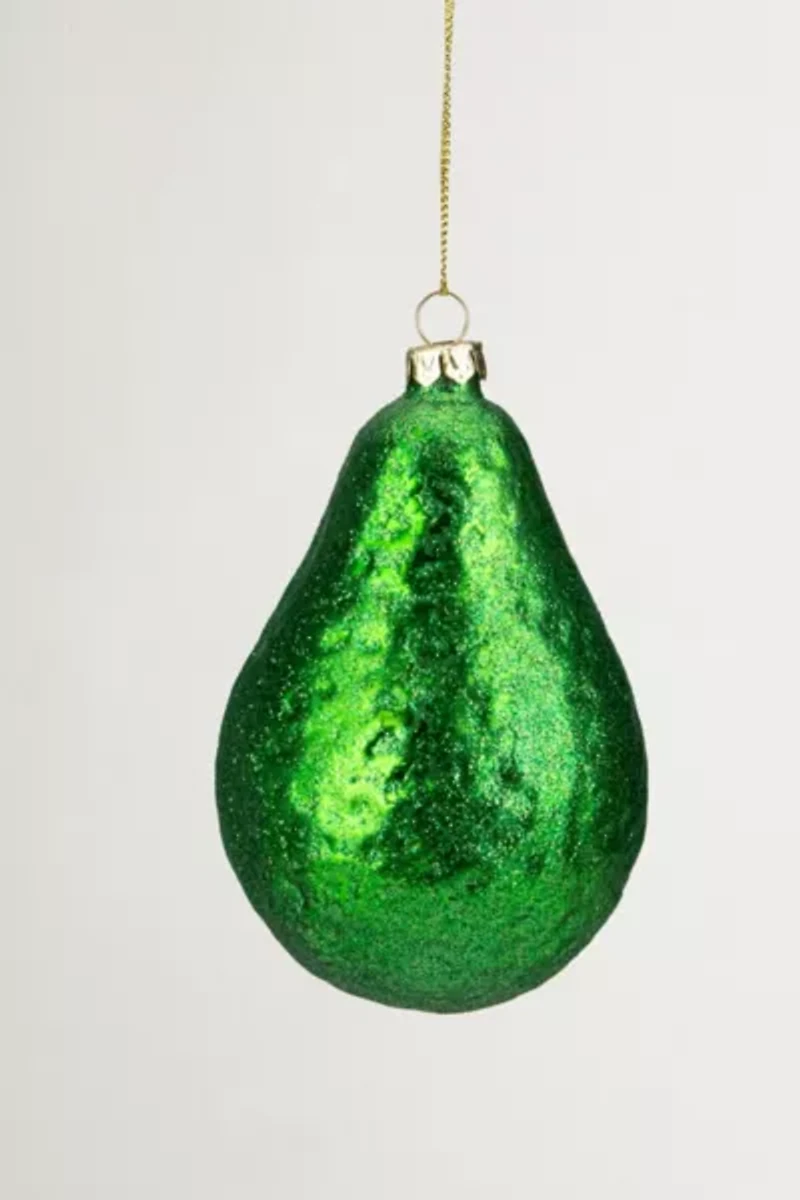 Avocado Glass Ornament