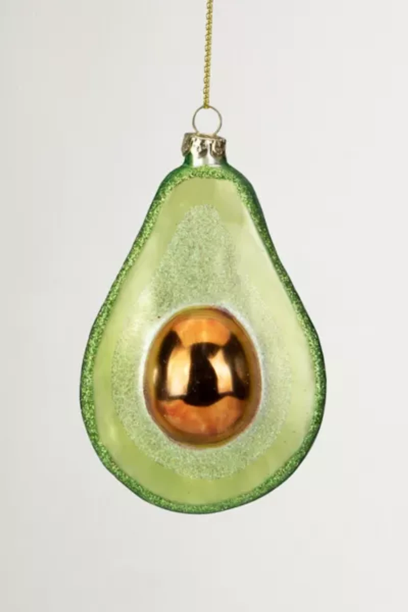 Avocado Glass Ornament