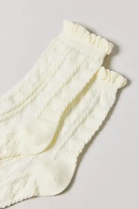 Heart Applique Crew Sock