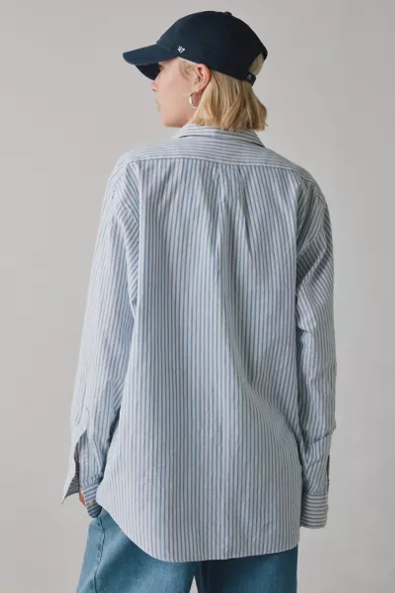 ReMADE By UO Jersey Number Graphic Button-Down Shirt