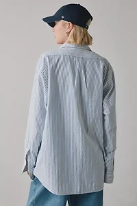 ReMADE By UO Jersey Number Graphic Button-Down Shirt