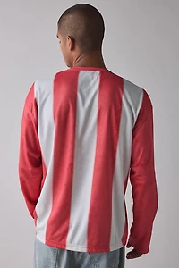 Diesel Graphic Print Striped Long Sleeve Tee