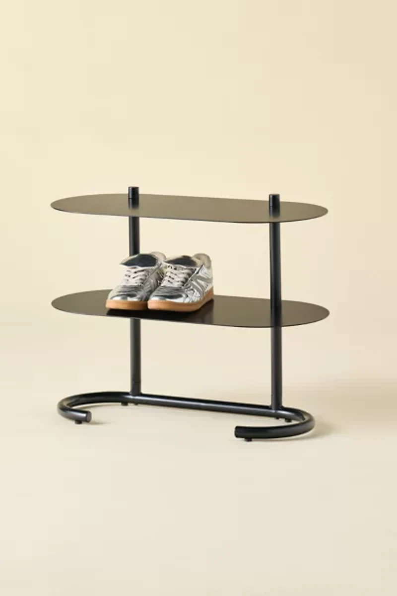 Ollie 2-Tier Iron Oval Shoe Rack
