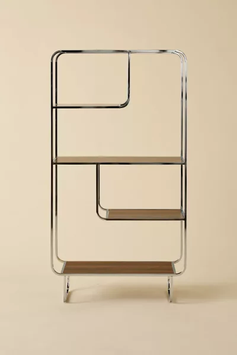 Alana Chrome 4-Tiered Bookshelf