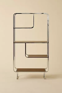 Alana Chrome 4-Tiered Bookshelf