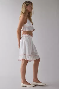 Out From Under Jolie Ruffle Eyelet Lace Long Bloomer