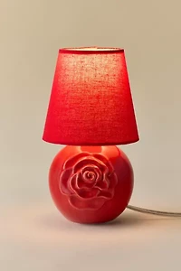 Sculpted Rose Mini Table Lamp
