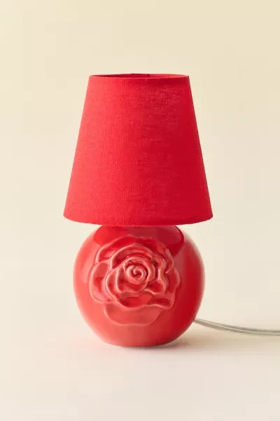 Sculpted Rose Mini Table Lamp