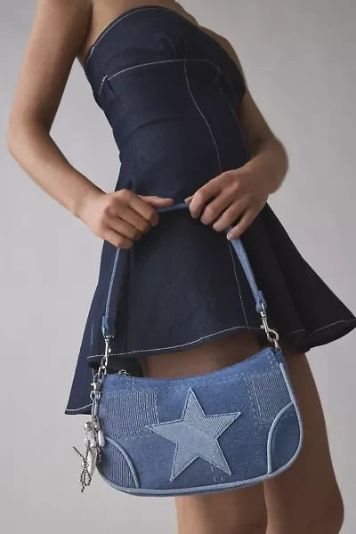 Silence + Noise Daphne Denim Shoulder Bag
