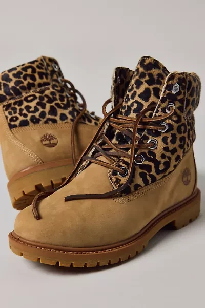 Timberland Women's Leopard Print Premium 6-Inch Boot