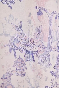 Bunny Toile Patterned Shower Curtain