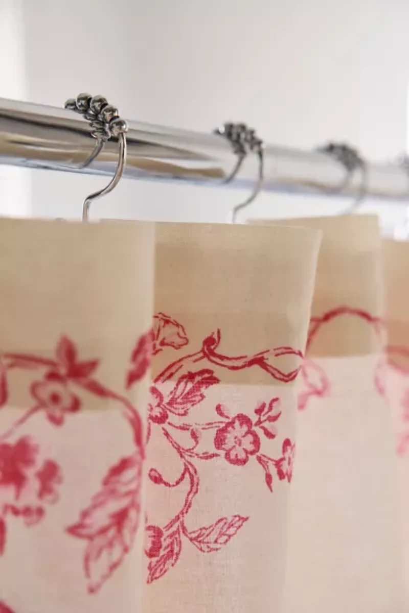 Bunny Toile Patterned Shower Curtain