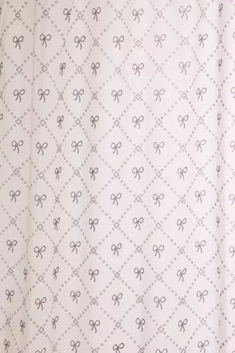 Eloise Bow Patterned Shower Curtain