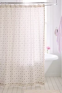 Eloise Bow Patterned Shower Curtain