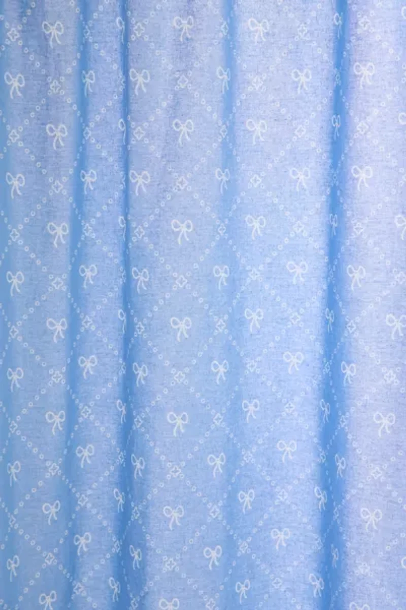 Eloise Bow Patterned Shower Curtain