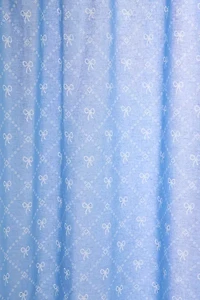 Eloise Bow Patterned Shower Curtain