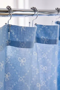 Eloise Bow Patterned Shower Curtain