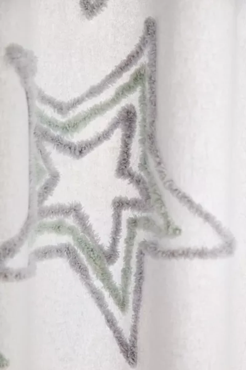 Star Icon Tufted Shower Curtain